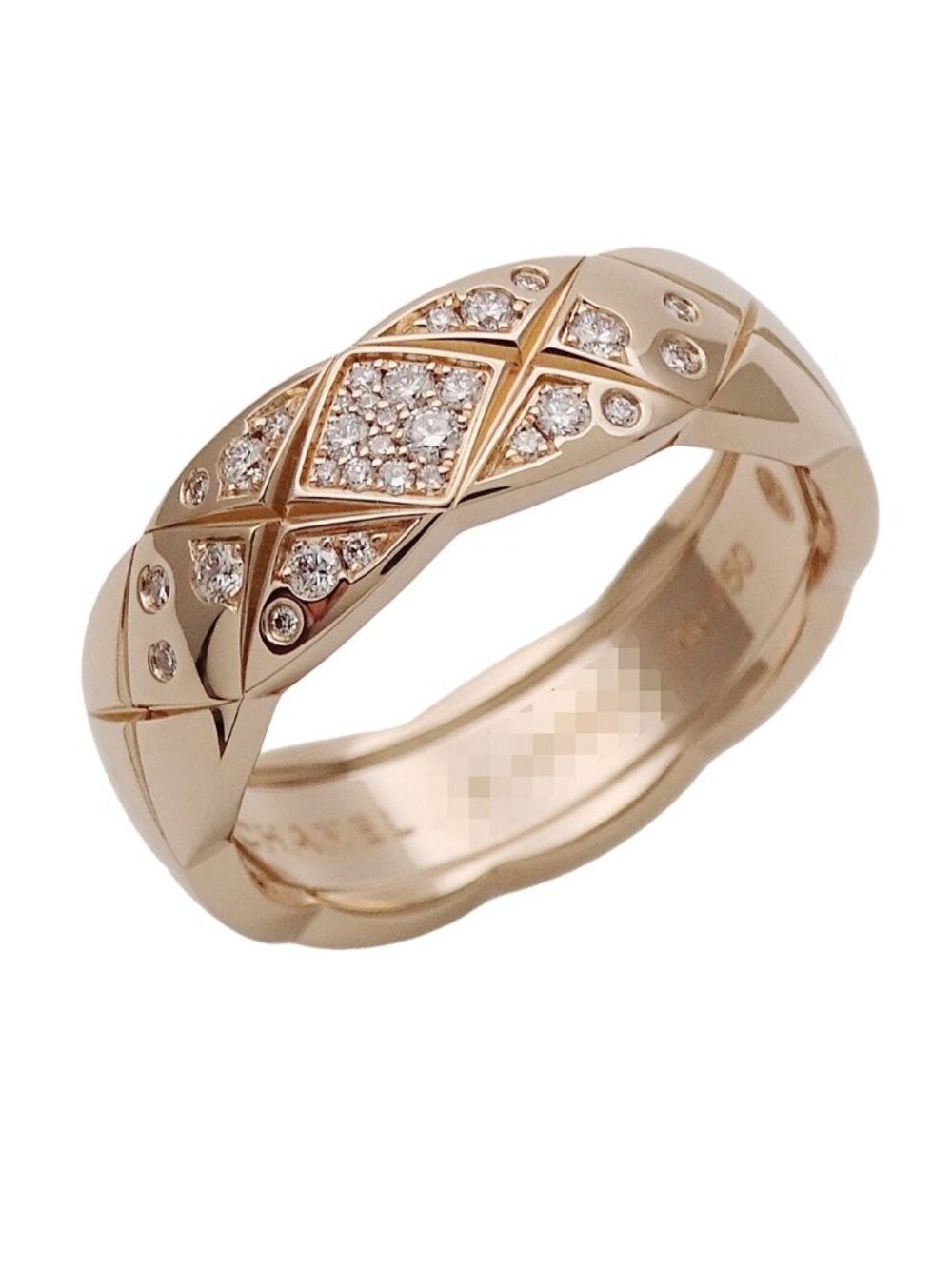 Chanel Ring Diamond Coco Crush Pink Gold 58 Polished